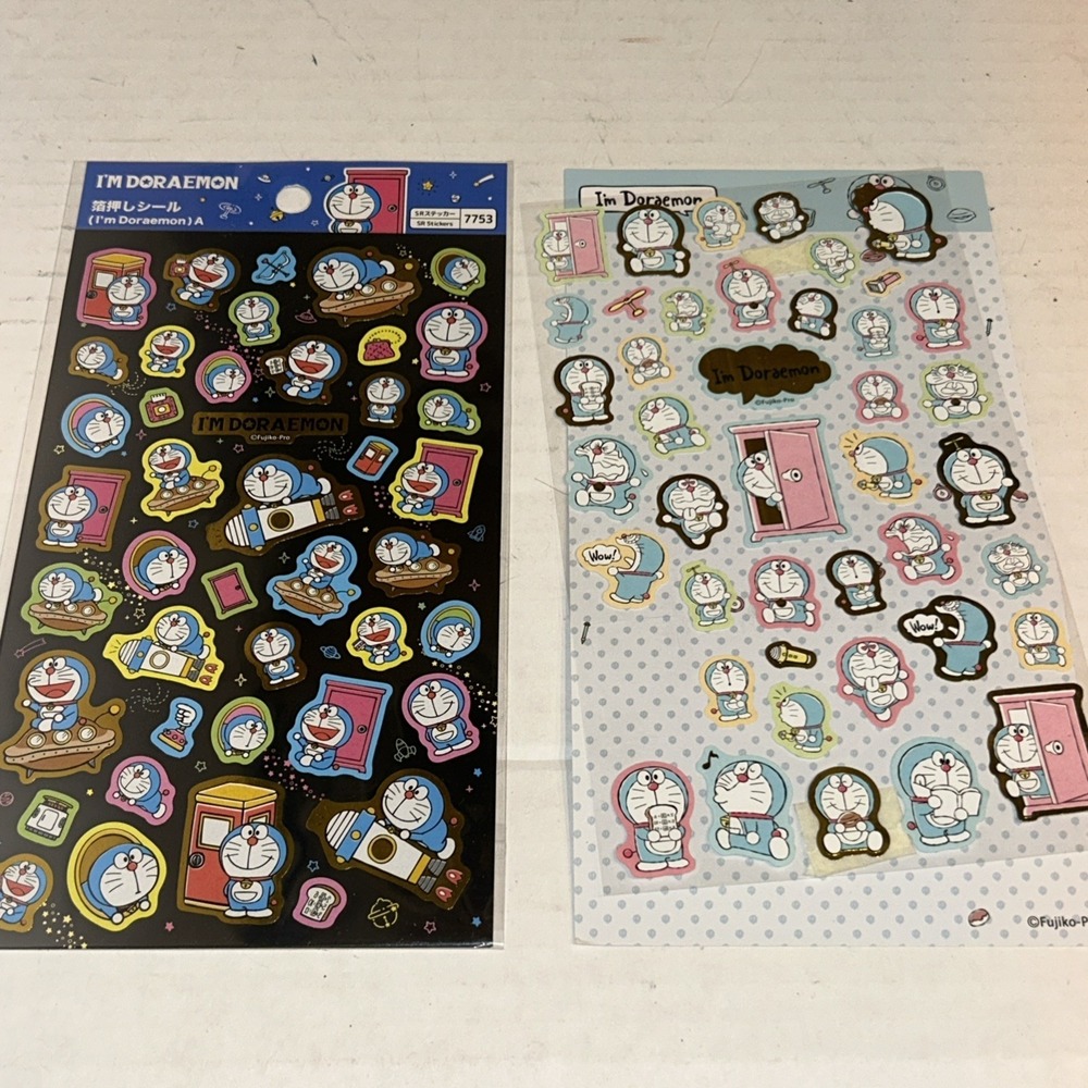 I'm Doraemon Foil Stickers Sanrio Anime Fujiko Pro Japan Kawaii Deco B3